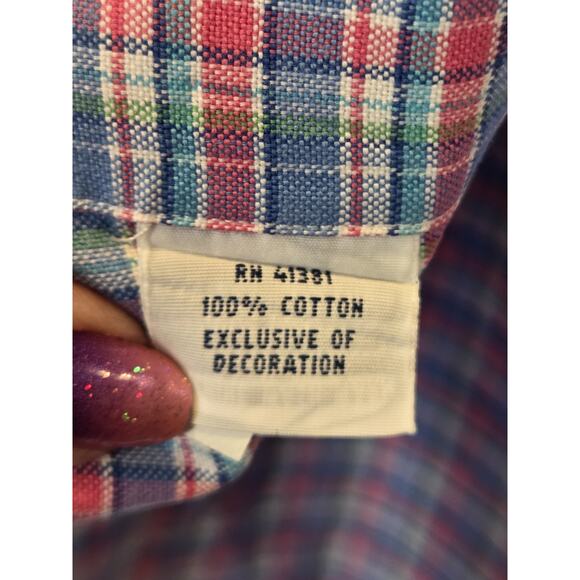 Ralph Lauren Shirt Men’s XL Multicolor Plaid Flesh Pony Long Sleeve Button Down - Picture 8 of 12